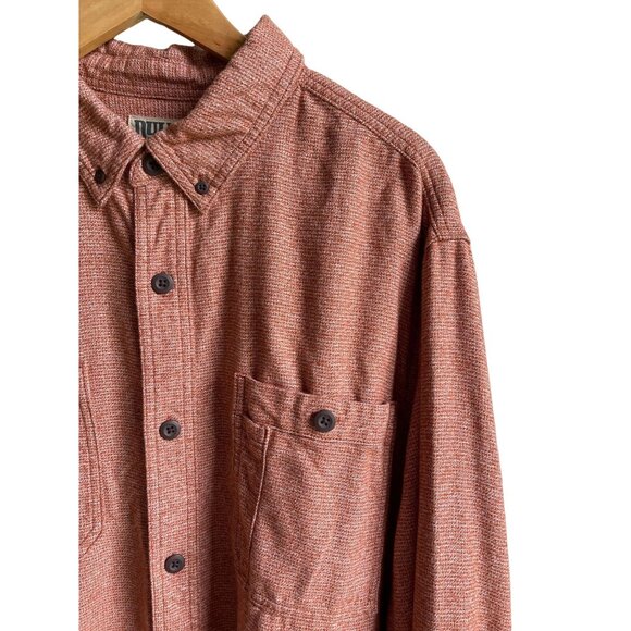 Duluth Trading Company Orange Button Down Long Sleeve Shirt 2XL Slim Fit - Picture 5 of 7
